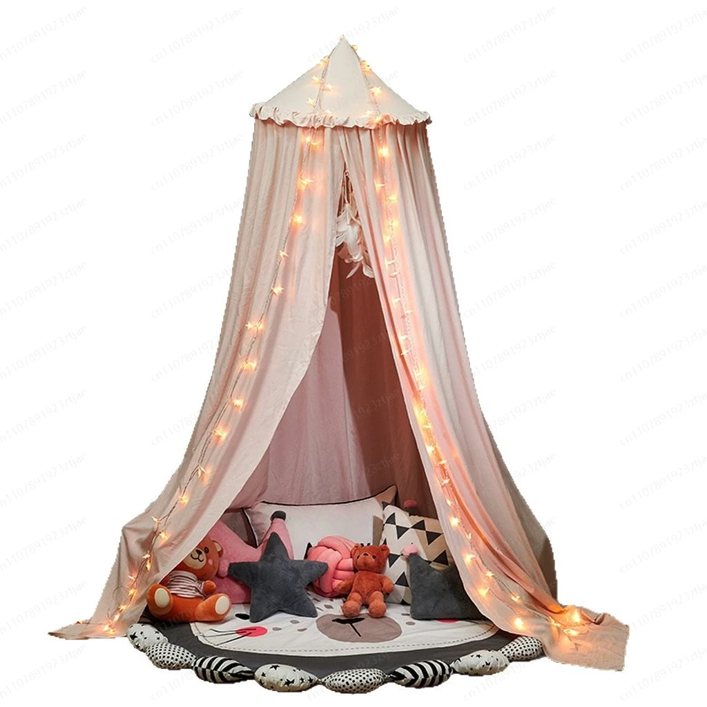 Tree House Bed Canopy for Kids - No-Drill Lace Dome with Mosquito Net & Blackout, Easy Setup