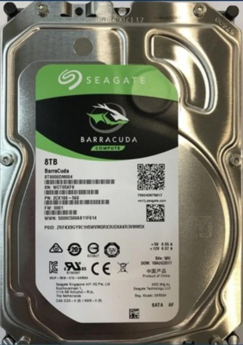 ST8000DM004 BarraCuda 8TB Internal Seagate  Hard Drive HDD – 3.5 Inch Sata 6 Gb/s 5400 RPM 256MB Cache for Computer Desktop
