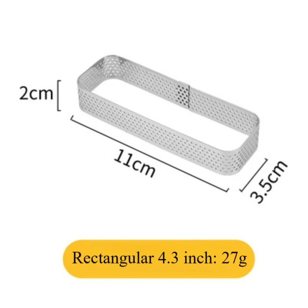 Stainless Steel Baking Ring Kit for Dessert Assembly Featuring Multiple Geometric Shapes and Precision Crafted Edges