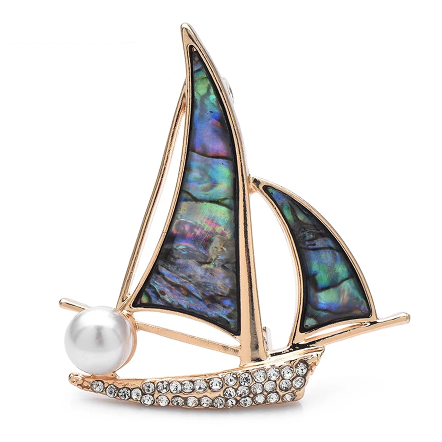 Броши-в-виде-парусника-в-форме-морского-ушка-для-женщин-и-мужчин-милые-стразы-жемчуг-лодка-вечерние-повседневная-брошь-булавки-подарки