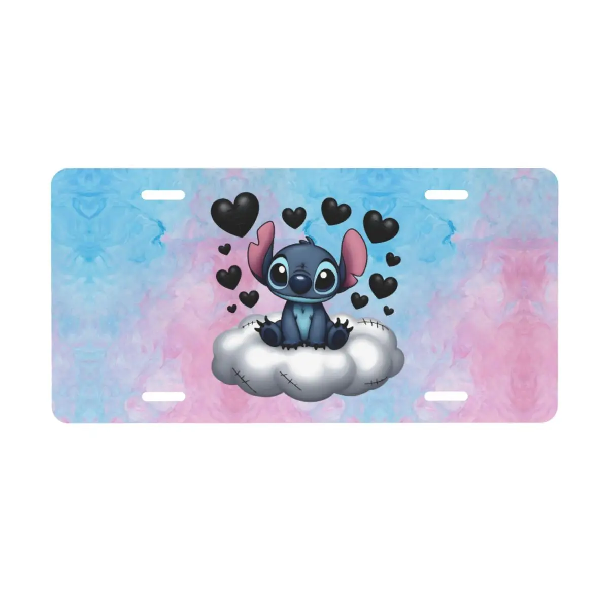 غطاء لوحة ترخيص مانغا مخصص غرزة الكرتون الألومنيوم معدن بارد ديكور سيارة الجبهة لوحة ترخيص الغرور العلامة 6X12 بوصة