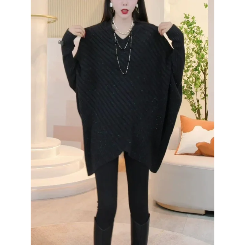 Otoño nueva moda suéter de lana nicho temperamento suelto jersey versátil