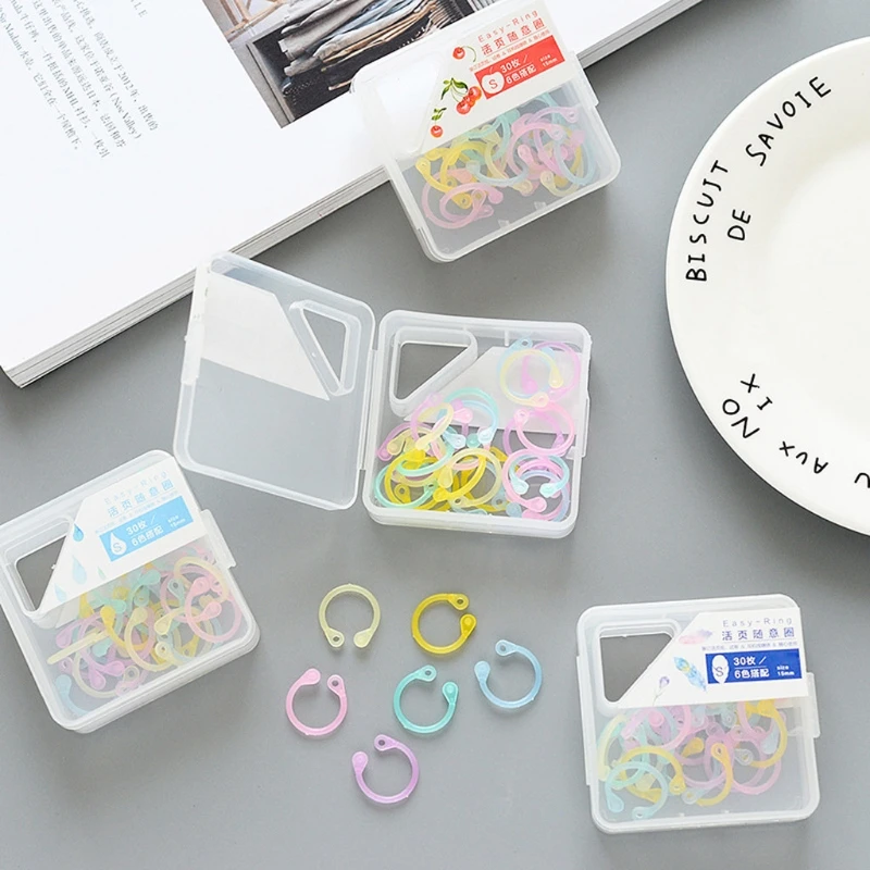 Creative Binder Ring Plastic Book Ring Multifunction Circle Album Loose Leaf Book Binder Hoop Office Binding Supply