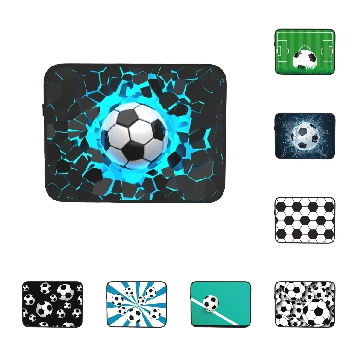 

Laptop Notebook Sleeve Cover Bag Soccer Football Balls Computer Liner Sleeve Sports 10 12 13 15 17 Inch Shockproof Case Bag