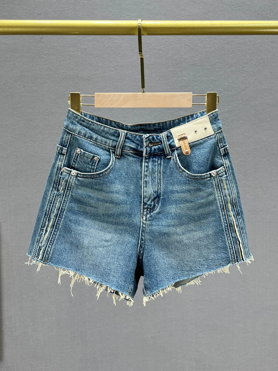 

Женские джинсовые шорты с высокой талией, весенне-летние, модные, утягивающие, универсальные, расклешенные, повседневные, укороченные