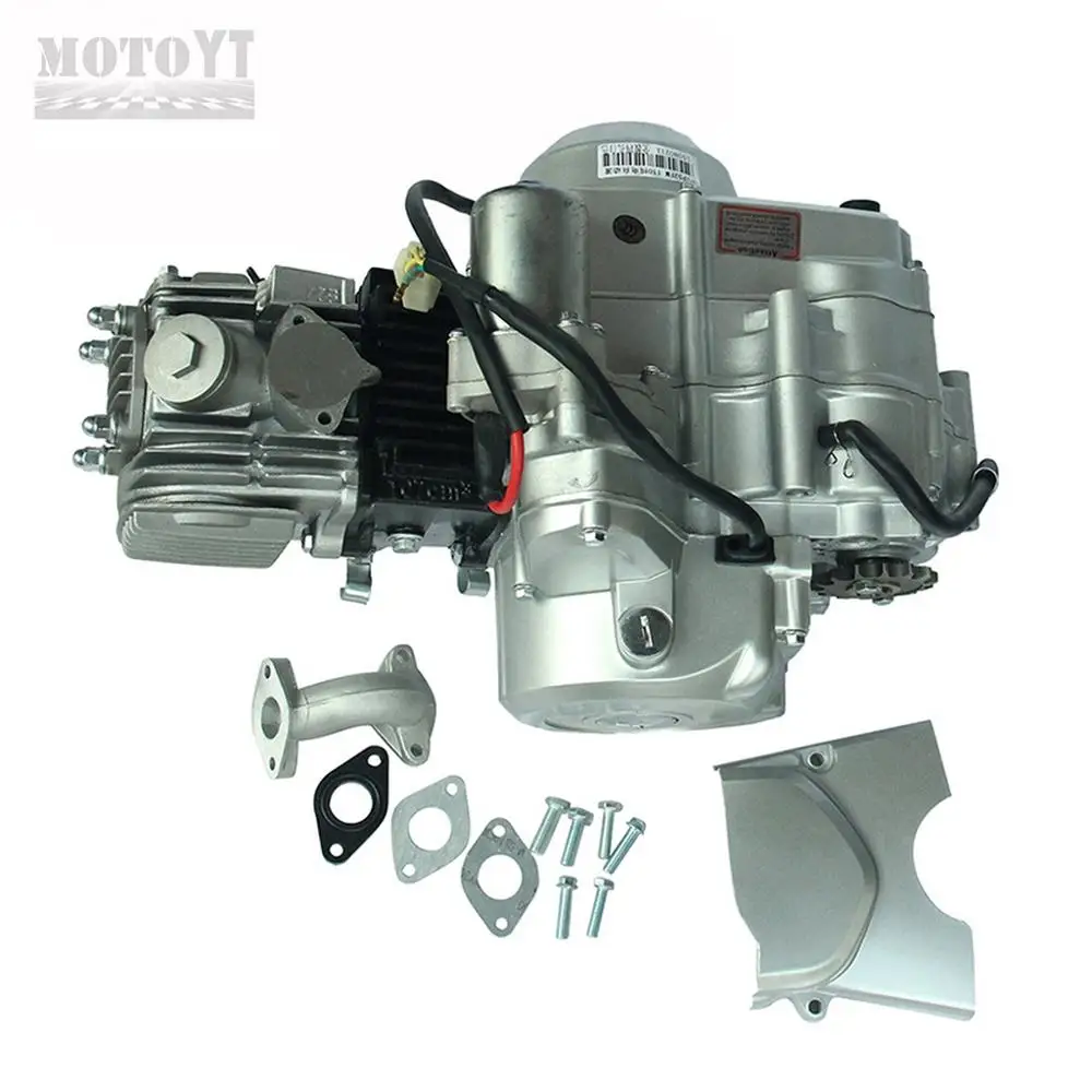 Single Gear 110CC Full Auto Engine Assembly, Practical Power Unit with Full Parts Kit for Motorcycles