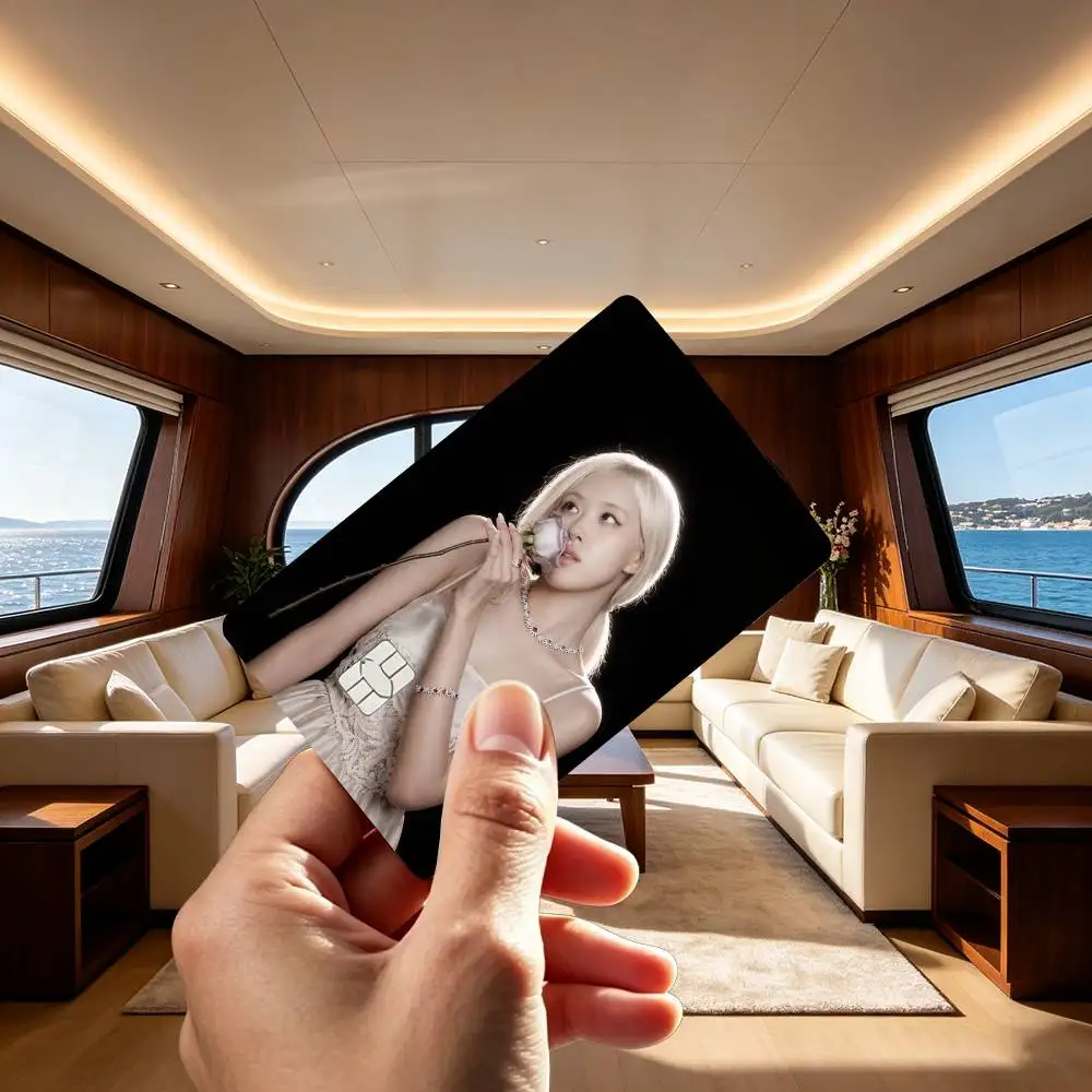 Hot Singer Park Chae Young Credit Card HD Stickers Game Card Decal Small Chip Waterproof Sticker Gift