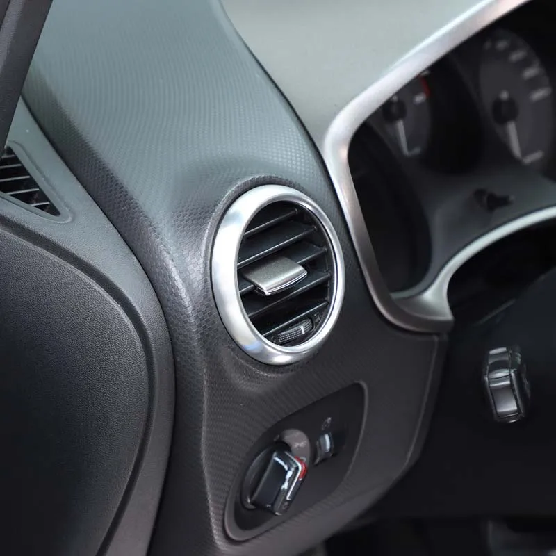For SEAT Leon MK2 2008-2012 Aluminum Alloy Car Center Control Side Air Outlet Decorative Ring Car Interior Accessories