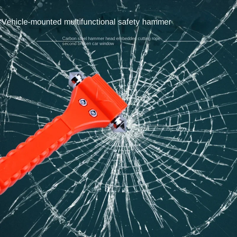 Palu keselamatan mobil, palu penyelamatan kepala ganda portabel, alat keluar darurat otomatis, pemotong sabuk pengaman