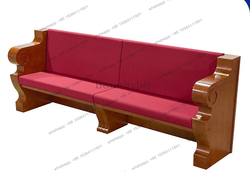 

Церковные скамьи из массива дерева, изготавливаемые на заказ. Усиленная утолщенная мебель. Церковные стулья.