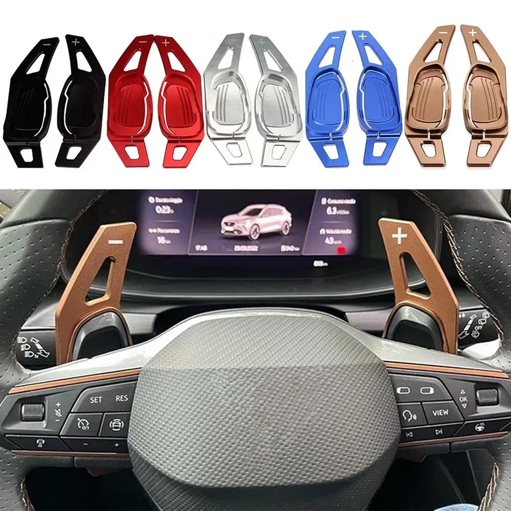 Car Shift Paddles for Cupra Formentor 2019,Cupra Ateca ,Leon  Hybrid 2020-2022 Car Steering Wheel Speed ​​Extender Shift Paddles