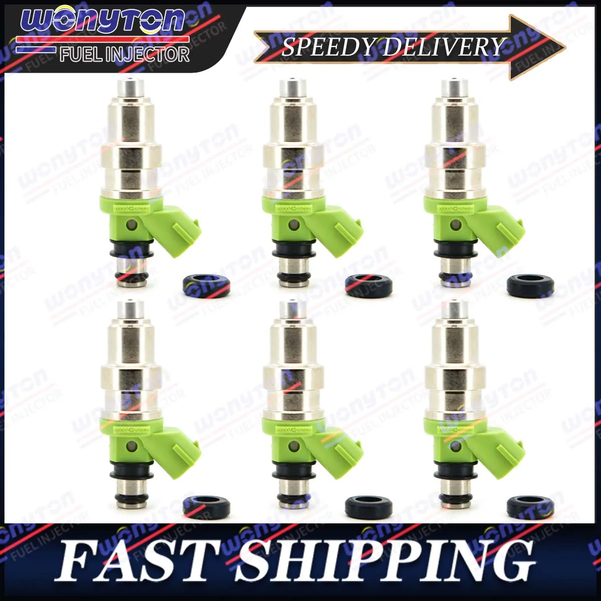 6x Fuel Injectors For Toyota Cressida Supra 3.0L I6 1989-1992 312CC 23250-70080