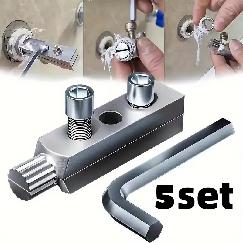 

Набор из 5 экстракторов для обломанных проводов, 4/6-точечный экстрактор для угловых вентилей смесителей, инструмент для удаления обломков труб и поврежденных концов