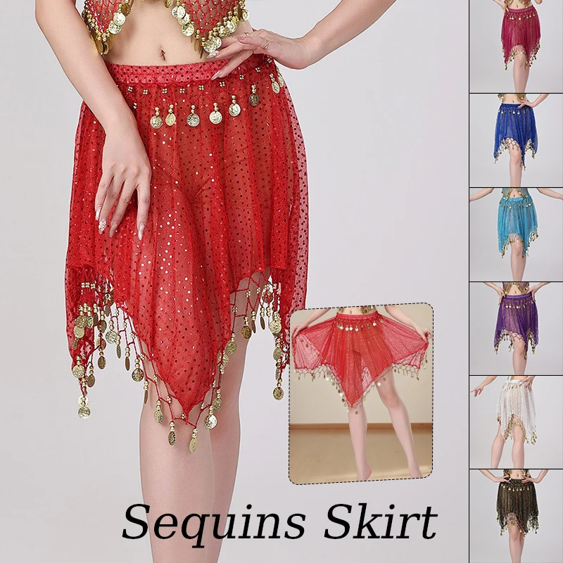 

Sexy Belly Dance Sequins Tassel Chain Belt Mini Skirt Stage Performance Club Indian Latin Hula Dancer Wrap Beach Hip Waist Scarf