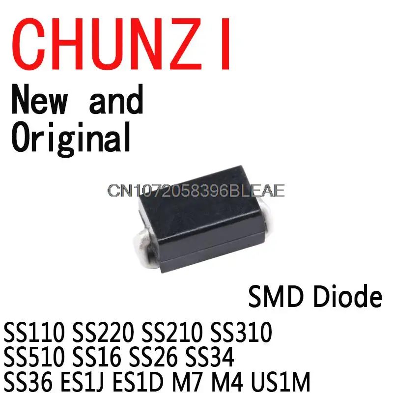 20Value*10PCS=200PCS SMD Diode Assorted Kit Contains SS110 SS220 SS210 SS310 SS510 SS16 SS26 SS34 SS36 ES1J ES1D M7 M4 US1M