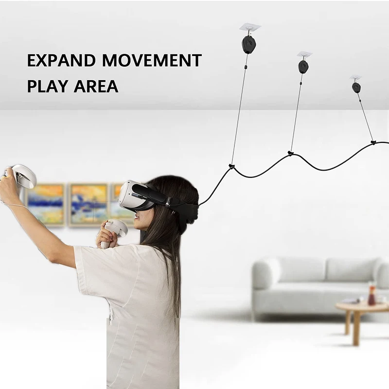 VR Cable Management For Meta Oculus Quest 2 for Rift S/Valve Index/HTC Vive/Vive Pro/HP Reverb G2/PSVR Link Cable VR Accessories