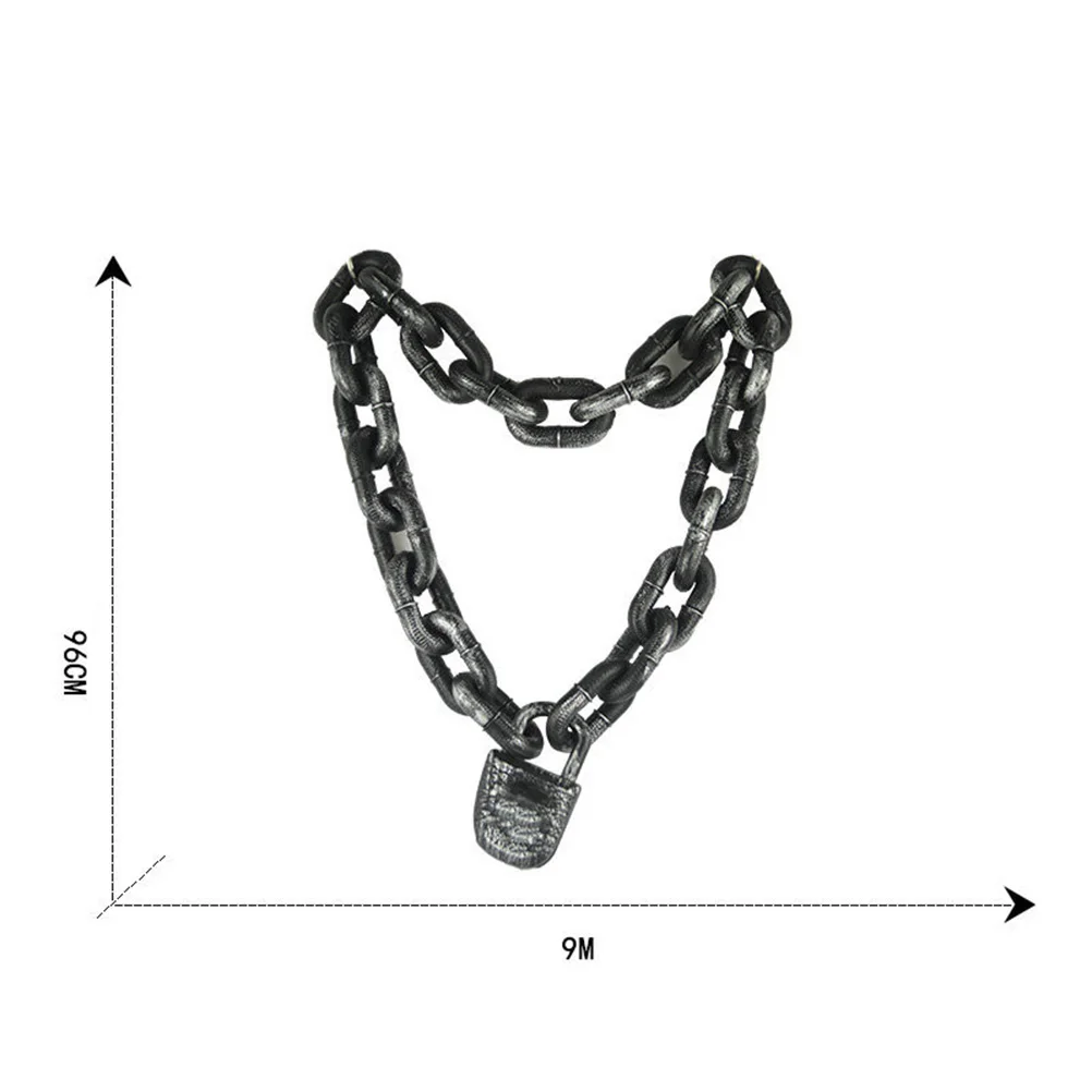 Plastic Chain Lock Halloween Game Prop Role Play The Drama Funny Performance Bar