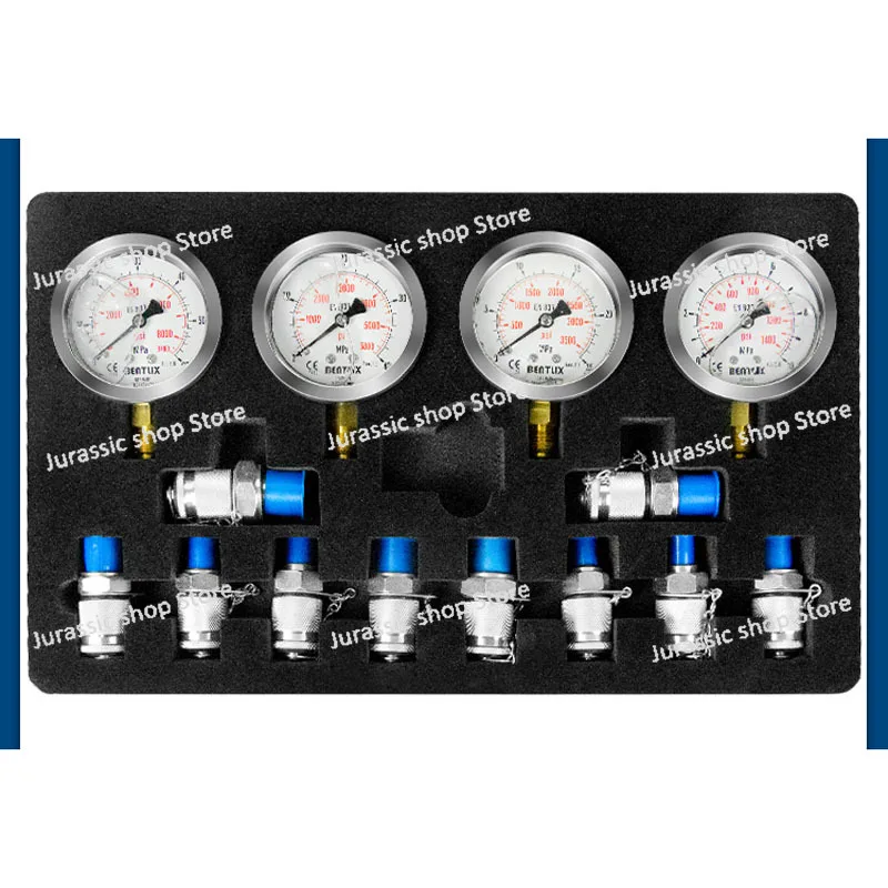 

NEW 16-joint Excavator Hydraulic Pressure Gauge Test Kit, Professional Hydraulic Measurement Toolbox for Hydraulic Machinery NEW