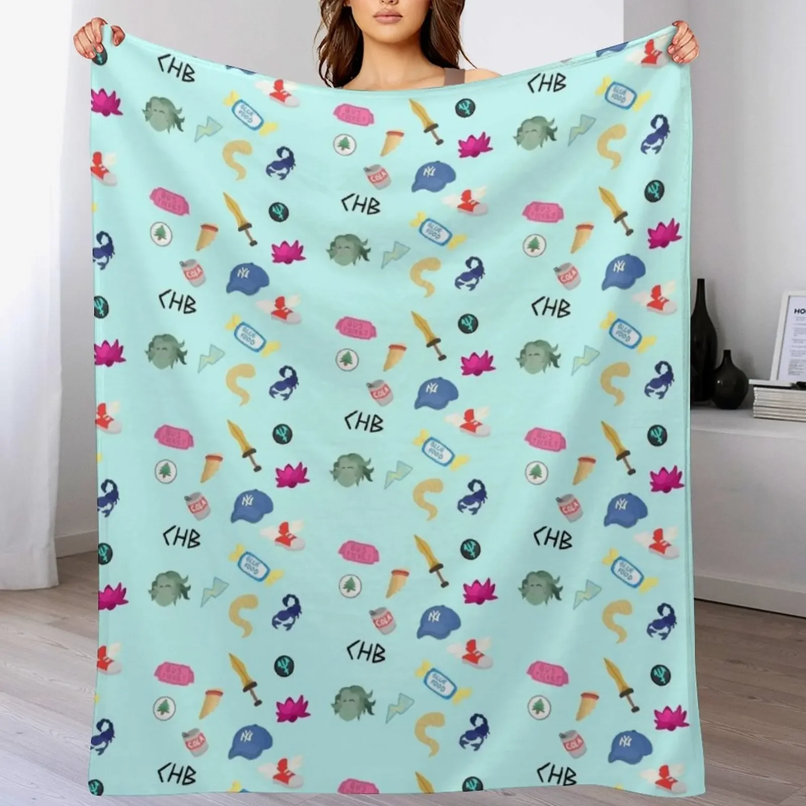 Lightning Thief Throw Blanket Cozy Sofa Blanket for TV Watching Napping