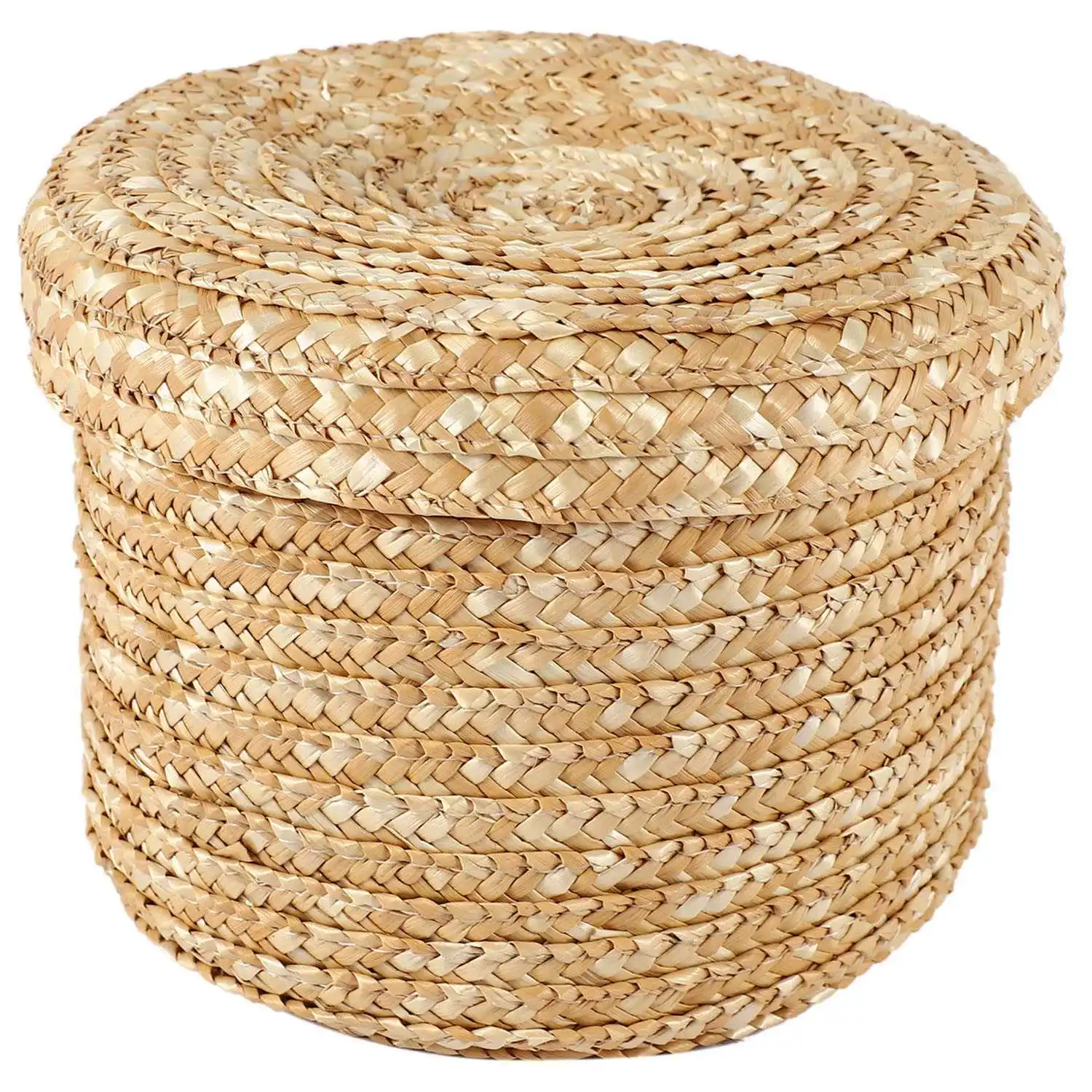 ABNQ ABNQ Wheat Straw Woven Storage Basket Storage Basket Innovative Basket Rustic Natural Brown Finish Storage Decorative Basket(Med - Aliexpress Deal