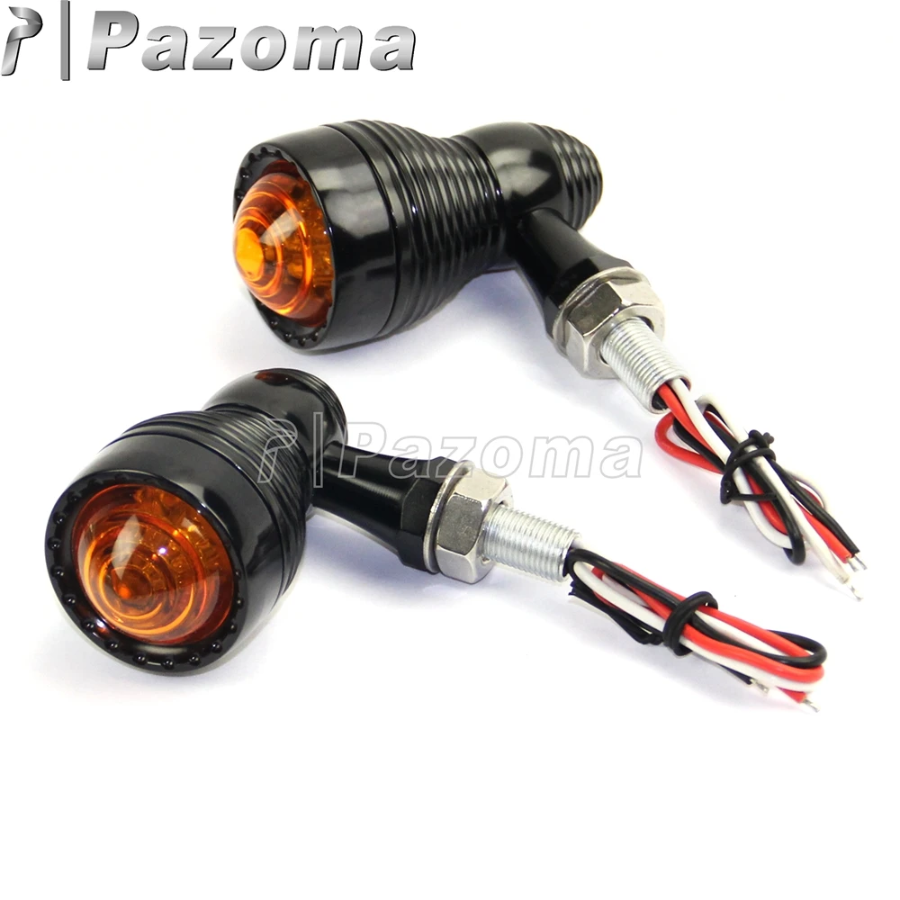 Motorcycle 10mm CNC Aluminum LED Turn Signal LED Light Retro Blinker IndicatorLamp Universal For Harley Honda Suzuki Cafe Racer