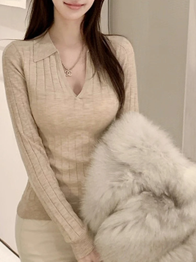 

Сексуальная осенняя длинная вязаная женская обувь Ne Base irt Slim Fit Faionable из мягкого полиэфирного волокна для поездок на работу Sle стандартного кроя