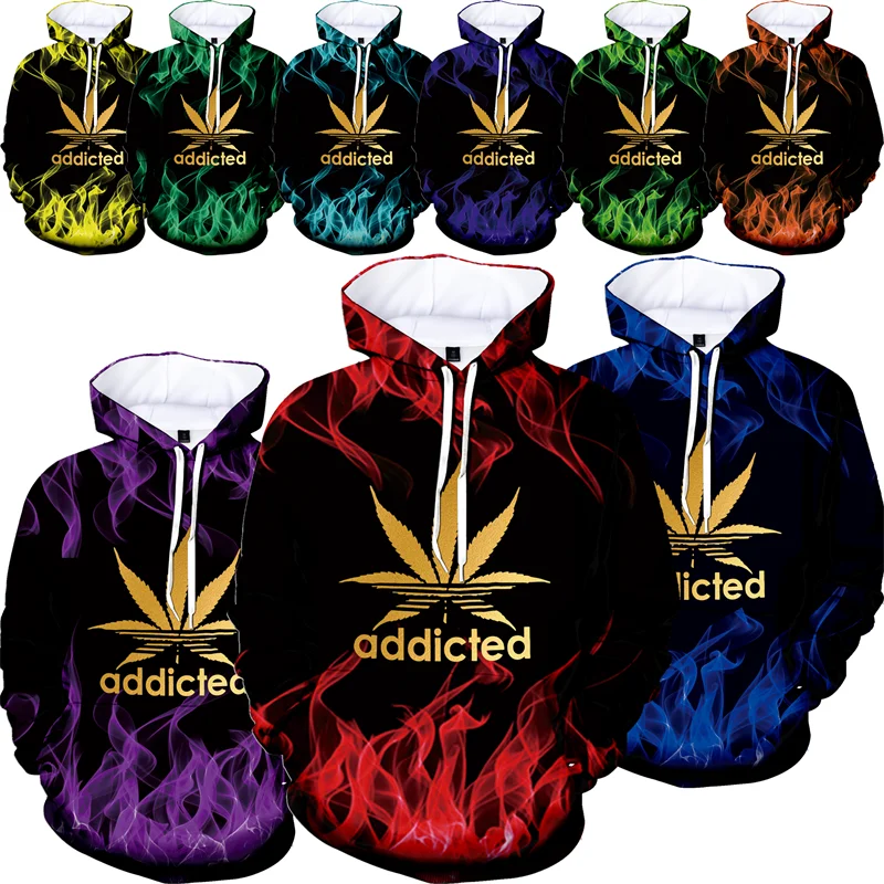 3d neue Hoodie Männer sucht gedruckt Hoodie feste Farbe lose Pullover Kapuze Pullover lässige Tops