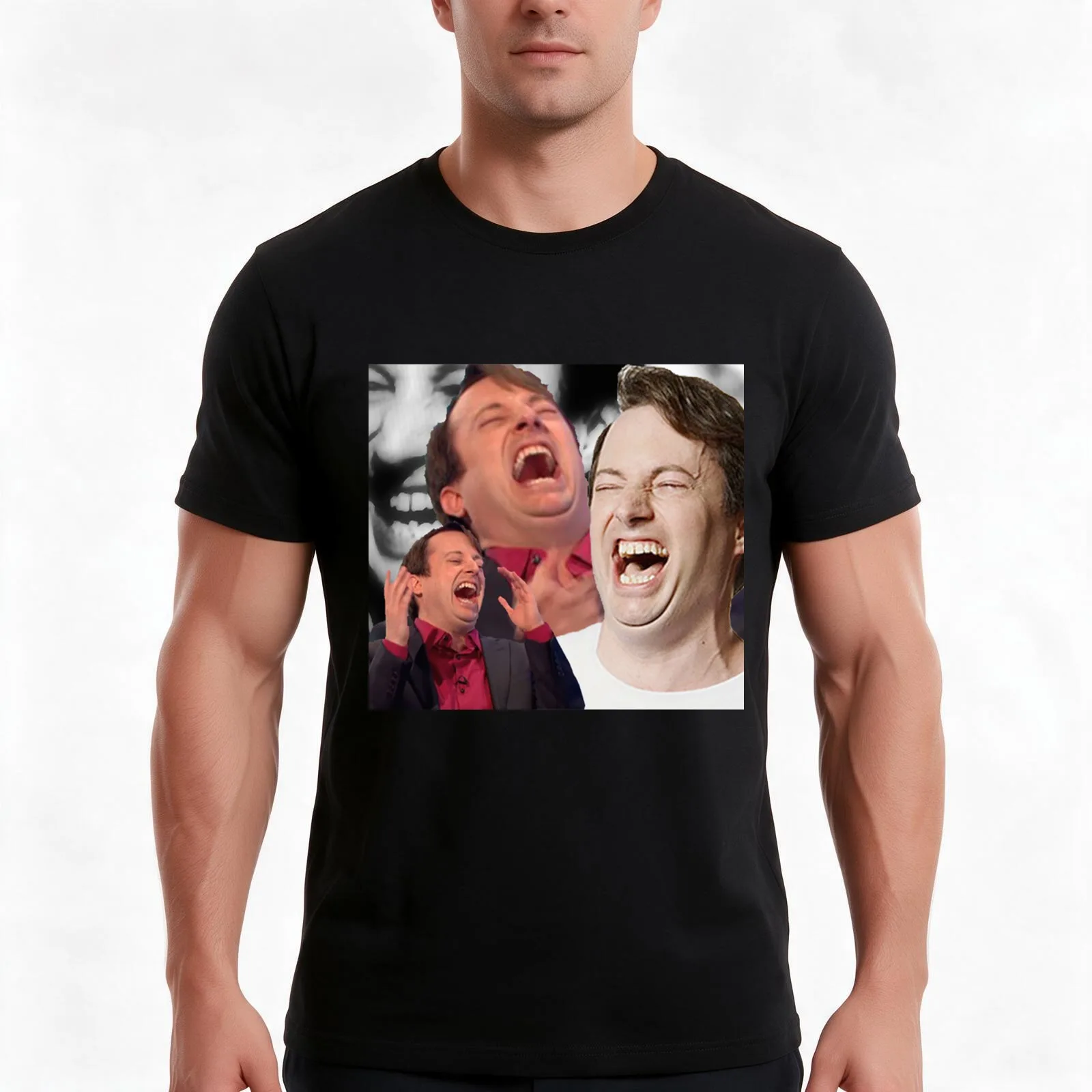 David Mitchell Hysterical Laugh T-Shirt Summer Casual Cotton Tee Oversized Streetwear Tops Vintage Graphic Print 100% Cotton