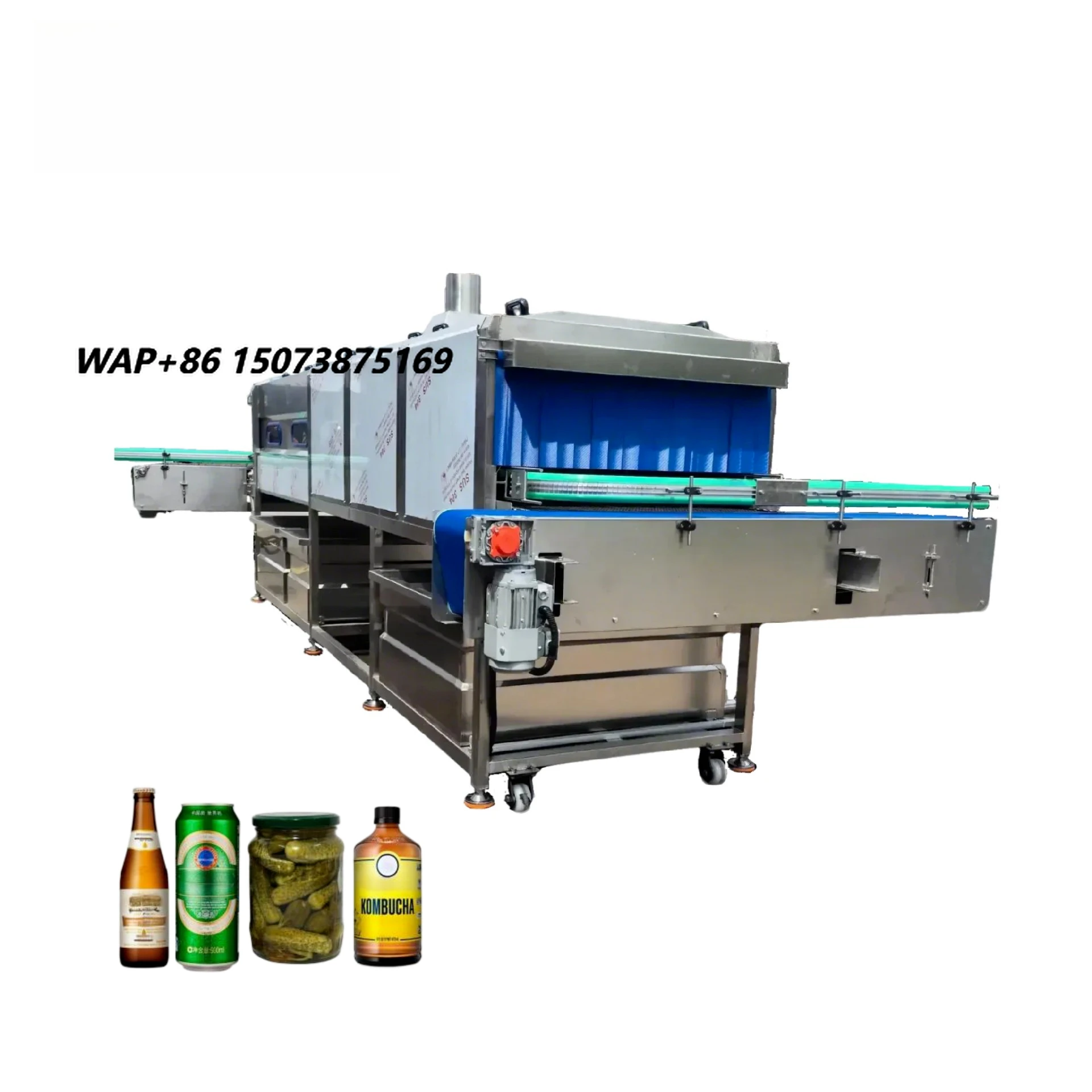 Energy-saving Spray Type Pasteurizing Tunnel for Bottled Drink Factory | Stable Tunnel Pasteurizer Machine
