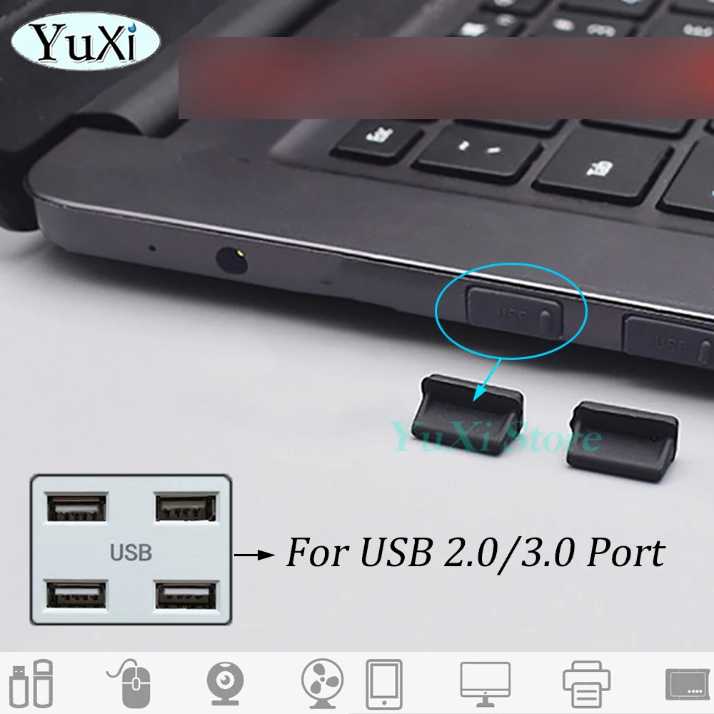10PCS Type-C USB 3.0 Silicone Dust Plugs Phone USB Charging Port Protector Cover Micro RJ45 HDMI Anti-dust Cap 3.5MM Headphone