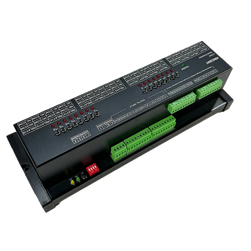 KinCony RS485 Modbus Din Rail Relay Module E16v3 (Sealed Miniature Electromagnetic High Power 16A Removable Relay)