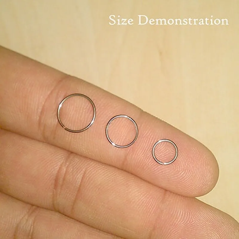 1pc Nose Ring Clips Septum Ring Hoop Cartilage Tragus Helix Small Piercing Nose Rings  For Women Body Jewelry Accessories