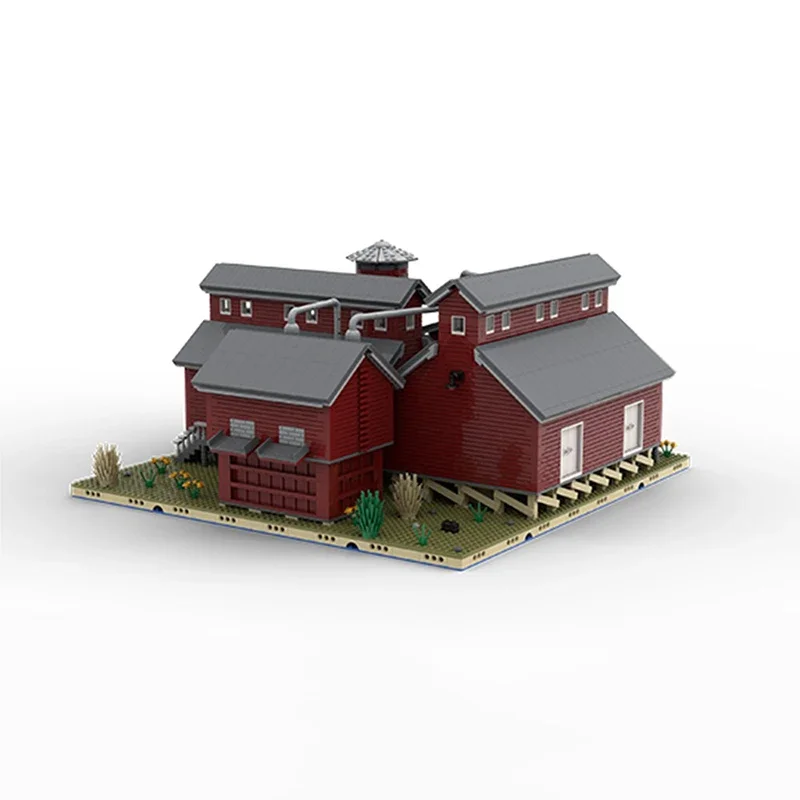 4588pcs Moc Sawmill Series  Planing Shed Modularity Architecture Model Building Blocks Creative Assembly Bricks Toys Kids Gifts