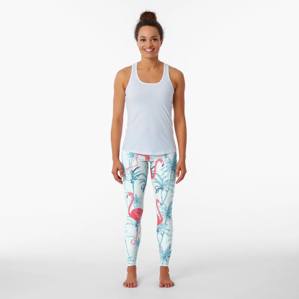 Flamingo 'S In Het Paradijs Leggings Actief Dragen Voor Fitness Damesleggings Sport Voor Push-Up Damesleggings