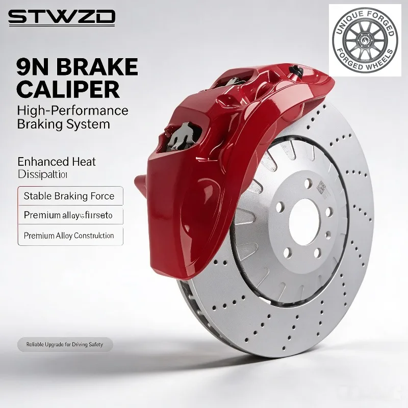 26 StyleFactory Wholesale 9N 6 Piston Aluminum Racing Brake Caliper Kit Modified Brake System For CHEVROLET SPARK AVEO / KALOS S