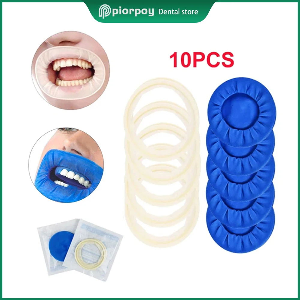 

PIORPOY 5/10Pcs Dental Rubber Sterile Mouth Opener White Blue Oral Cheek Rubber Barrier Opener Dentistry Consumables Material