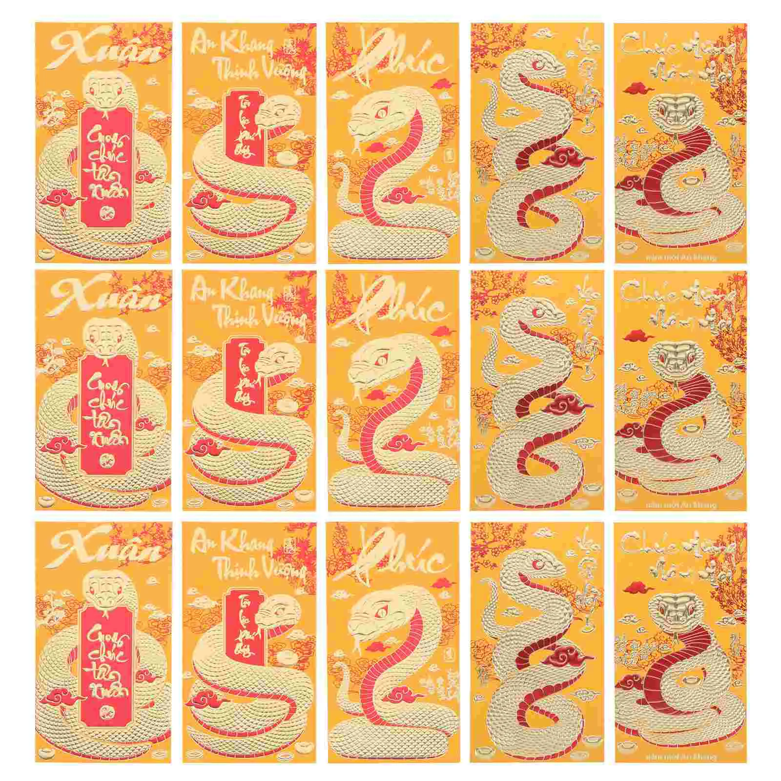 

Китайский зодиак, Новый год, красный конверт, весенний фестиваль 2024, карман в виде змеи, подарок, желтые вьетнамские карманы