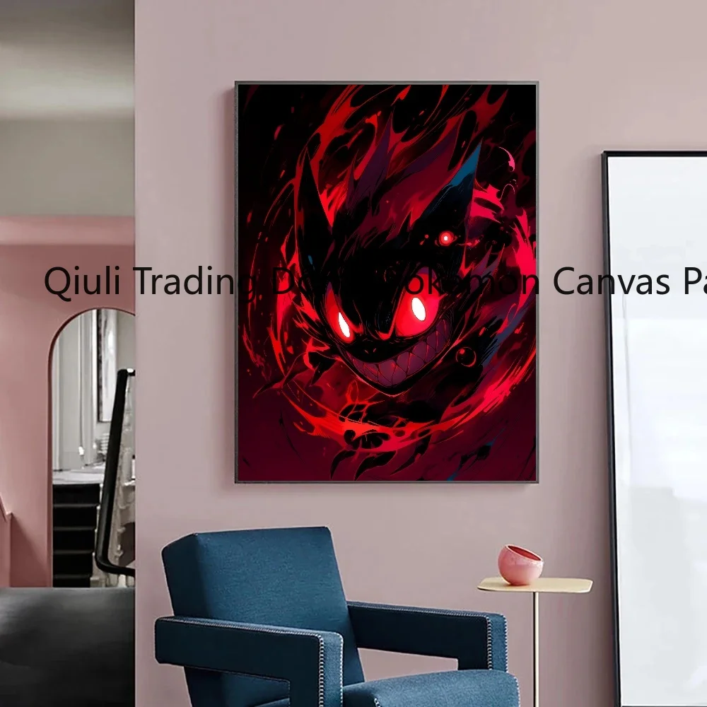 Pokemon Anime Ghost Gengar Poster HD Leinwand Malerei geeignet für Mode Bar Disco Wand kunst Dekoration Malerei Freund Geschenk