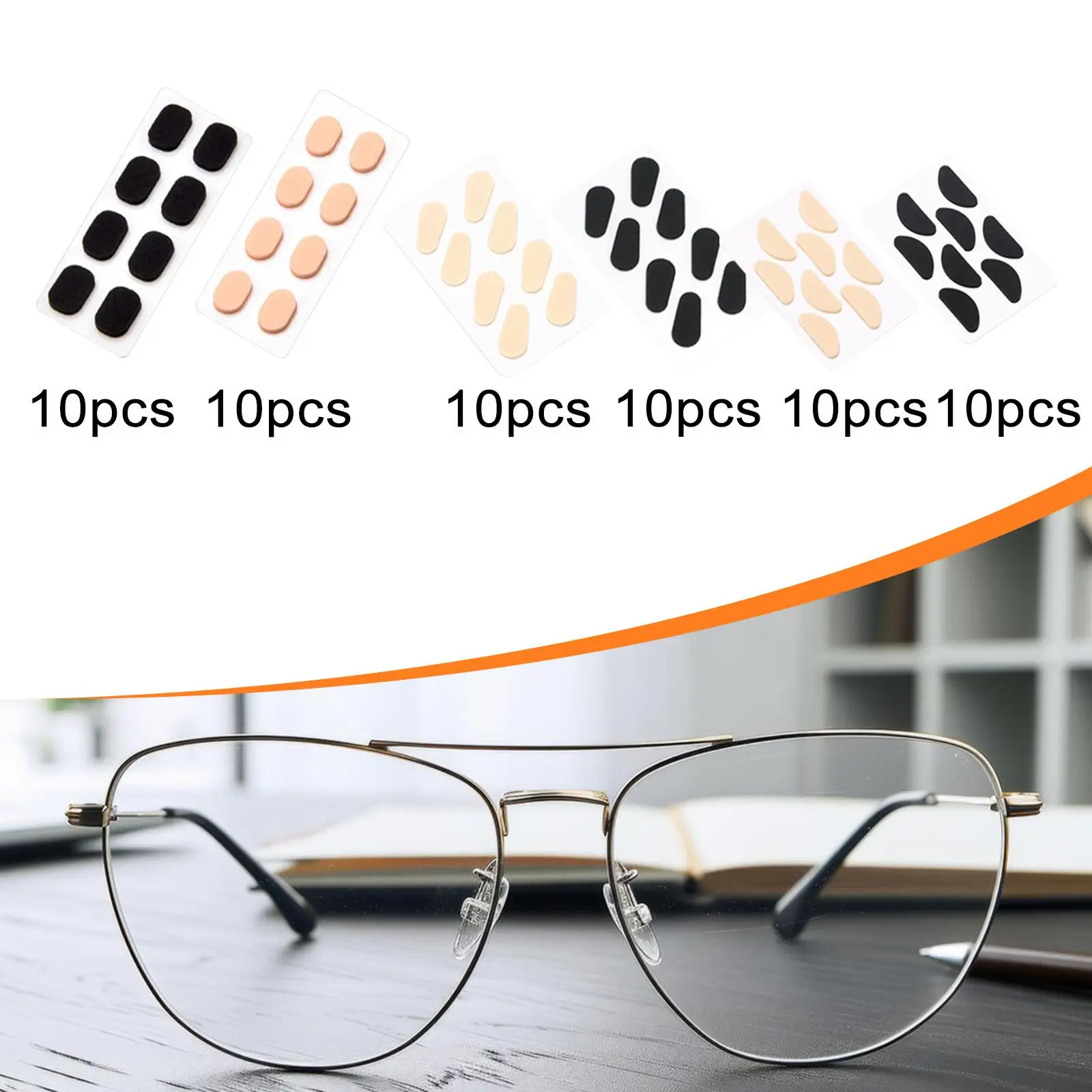 40 par nakładek na nos do okularów, gąbki EVA, antypoślizgowe, wygodne.