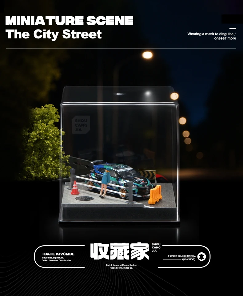 Collector 1/64 Car Model Parking Lot Small-scale Scene Acrylic Display Dust Cover Storage Box Friends Gifts Collect Ornaments