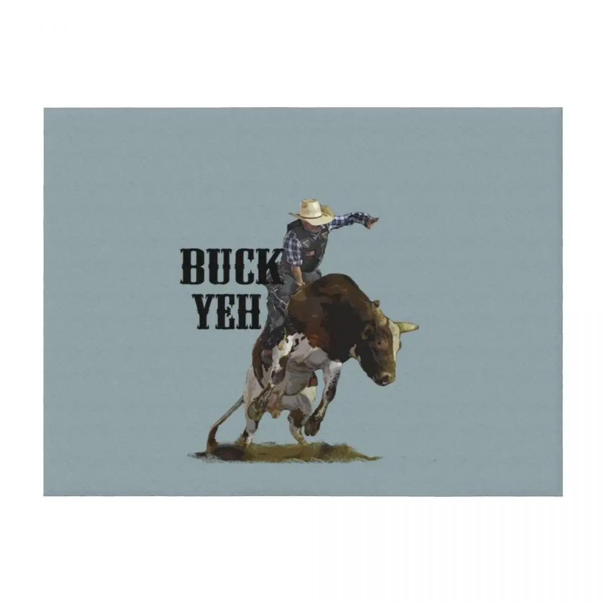 

RODEO BULL- BUCK YEH Throw Blanket Stuffeds Decorative Throw Plaid on the sofa Quilt Blankets