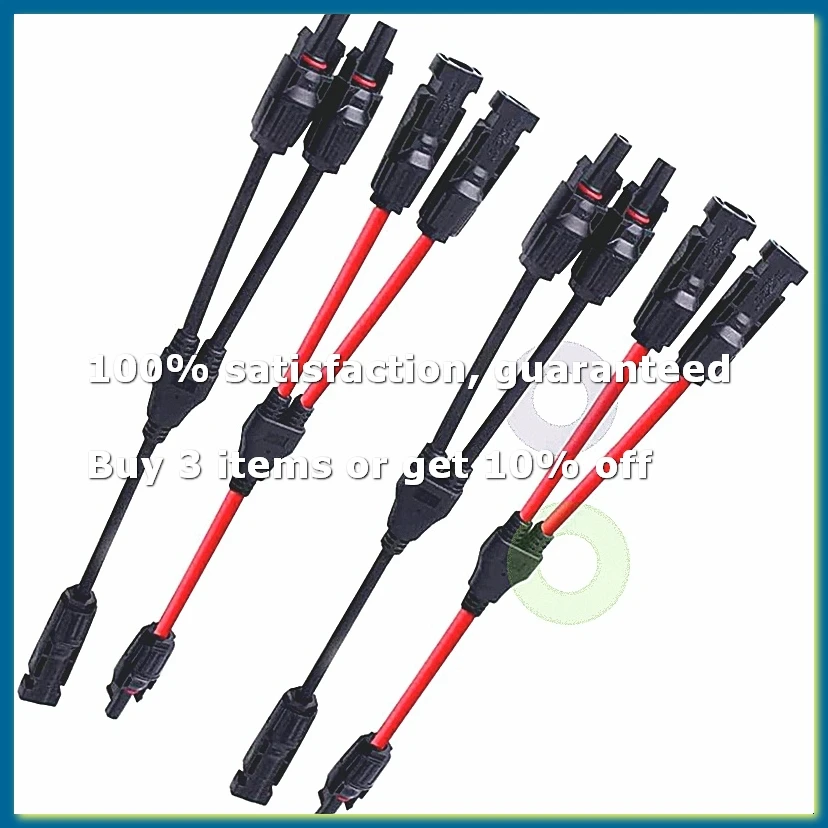 Power Solar Connector Y-Branch Cable, Solar Cable Parallel Adapter for Solar Panels-A49I