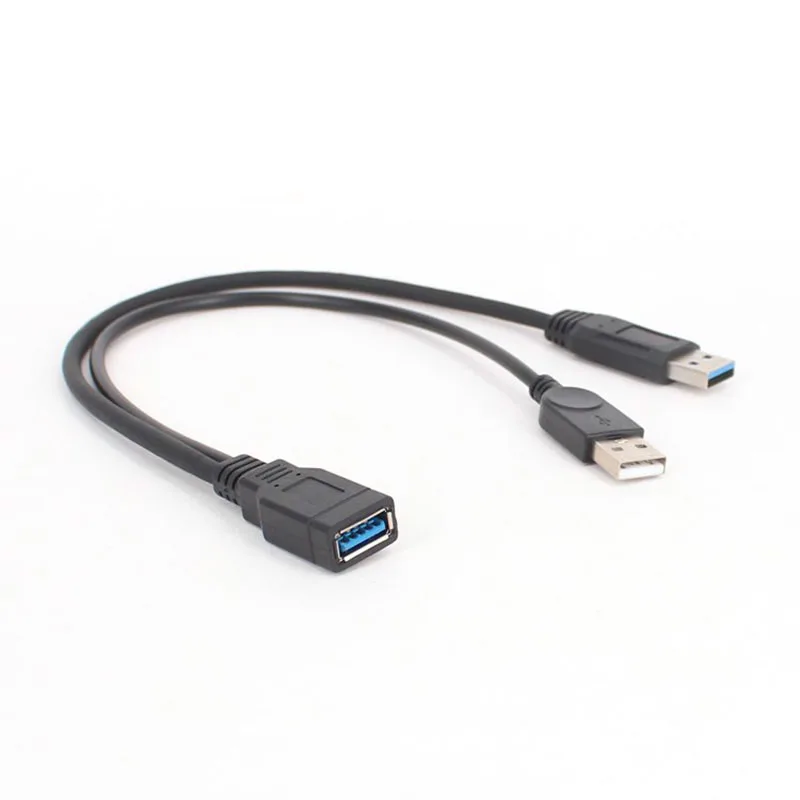 Adaptador de Cable de datos para ordenador portátil, divisor de 2 puertos USB 3,0, macho, hembra a USB Dual 2,0, L1