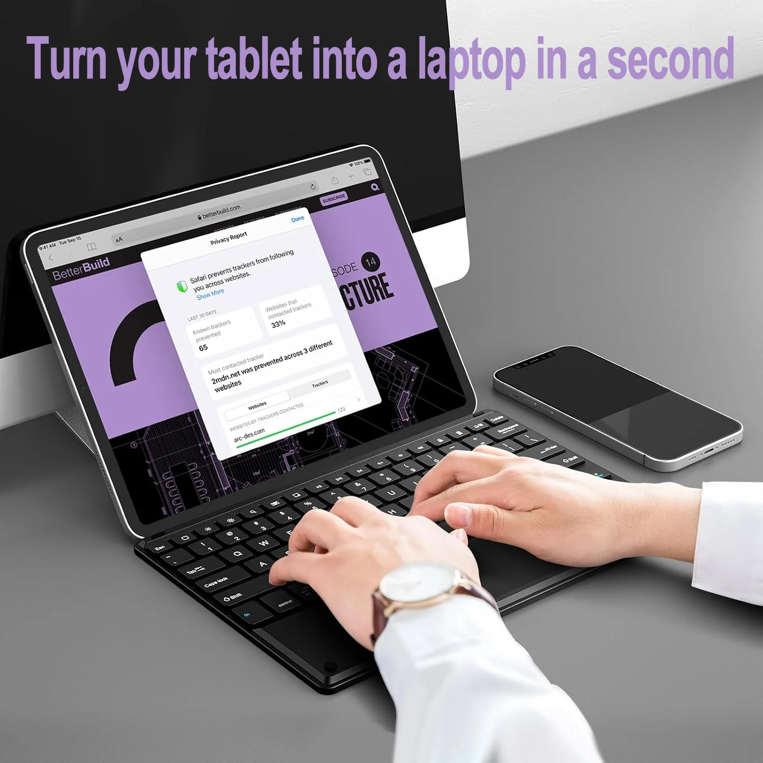 Wireless Trackpad Portable Keyboard for iPad Mini Air Pro iPhone Huawei Lenovo Samsung Smartphone Phone Tablet iOS Android image 6
