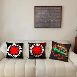 Band R-Red H-Hot C-Chili P-Peppers Pillow Case Living Room Accent Couch Back Support Square Lounge Restful Nap Companion 