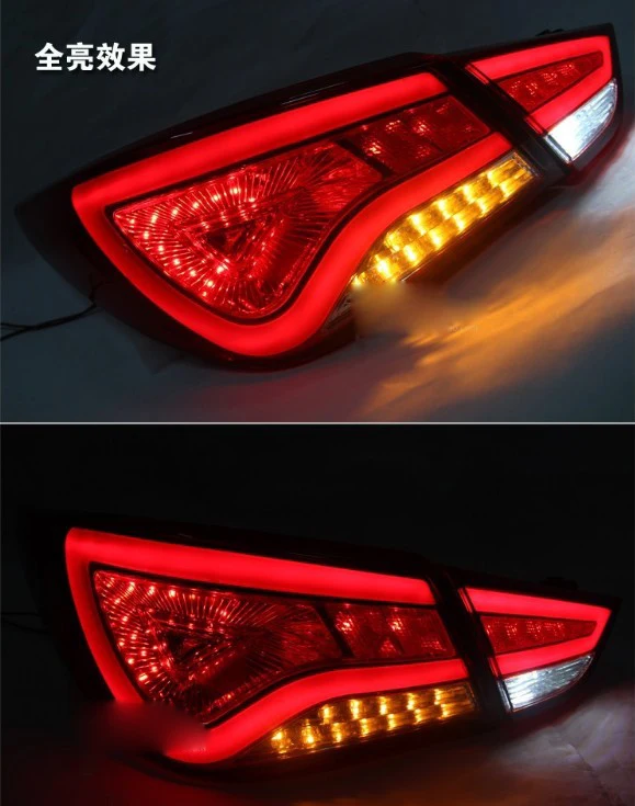 Car tail lights for taillight Sonata 2011~2014year LED Sonata Tail Light Rear Lamp DRL+Brake+Park+Turning Lamp