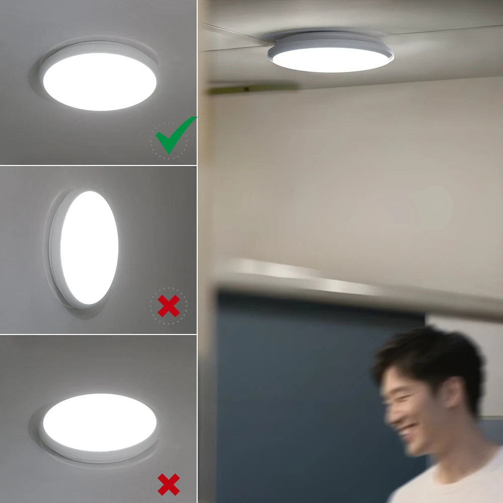 

Modern Chandelier Round LED Ceiling Lamp Radar Presence Sensor Ceiling Light 18W 24W AC 220V Home Decorative Lighting Fixtur