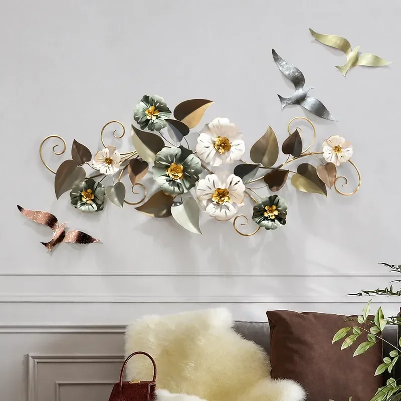 3D Metal Fortune Tree Wall Decor Retro Wrought Iron Art Creative Home Decoration Living Room Hall Hotel Background