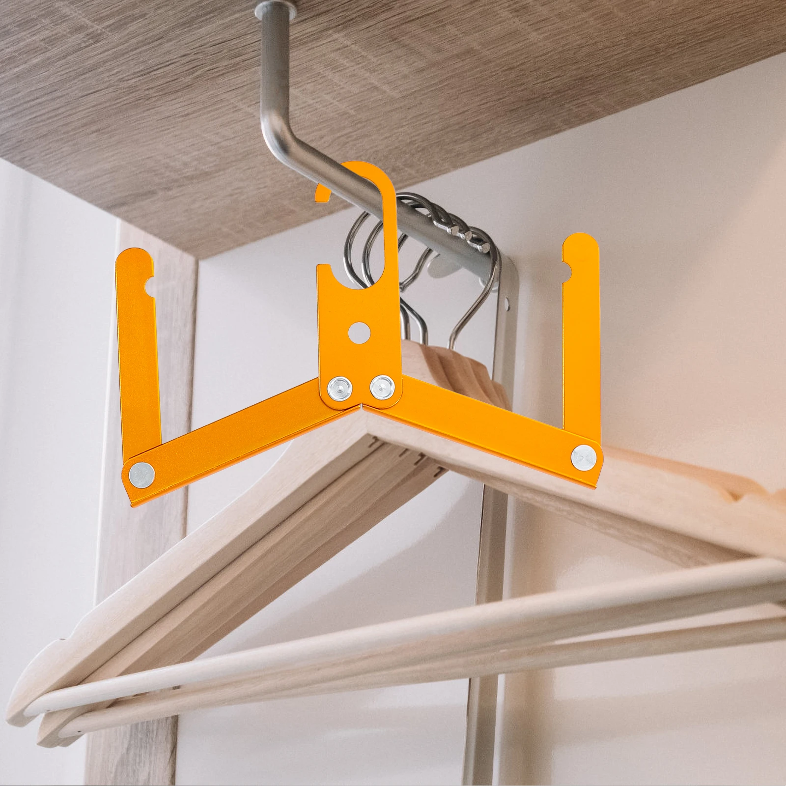 

Portable Folding Hangers Smooth Edge Wardrobe Storage Travel Friendly Laundry Dryer Rack Clothes ganizer