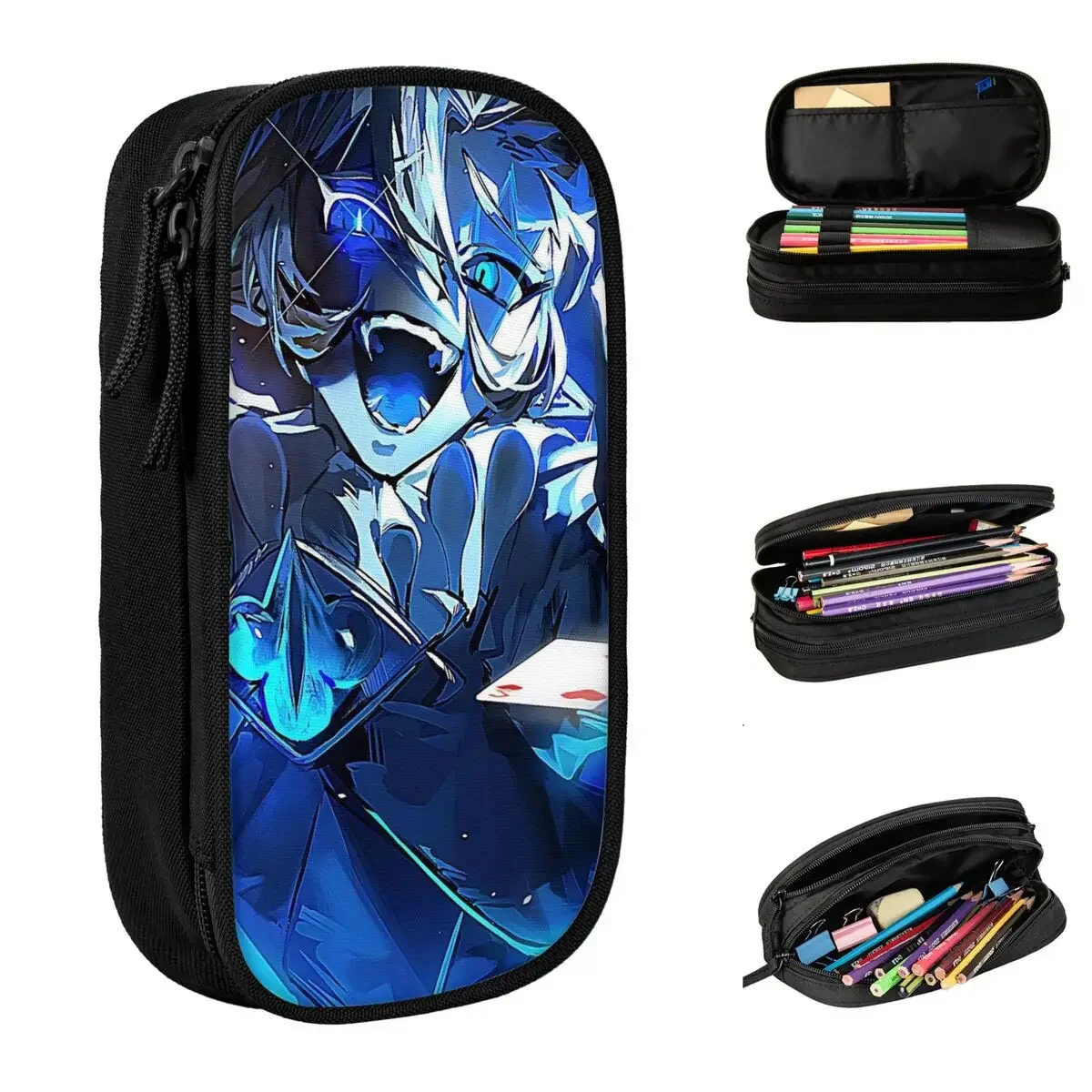 Cartoon Shadow Milk Cookie Run Kingdom Pencil Case Fun CRK Game Pen Box Bag Kids Large Storage School Supplies Gifts Pencil Box